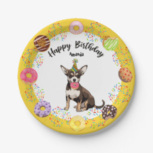 Funny Chihuahua Birthday Party Paper Plate