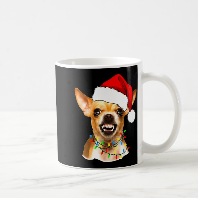 Funny Chihuahua Christmas Shirt For Dog Lovers Wom Coffee Mug (Right)