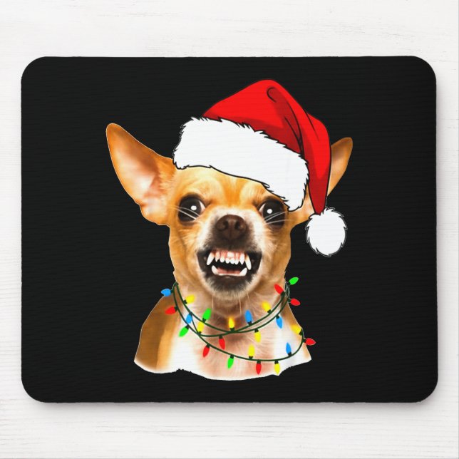 Funny Chihuahua Christmas Shirt For Dog Lovers Wom Mouse Pad (Front)