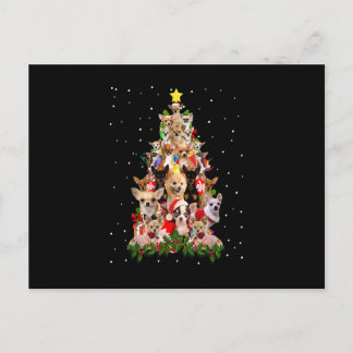 Funny Chihuahua Christmas Tree Xmas For Chihuahua Postcard