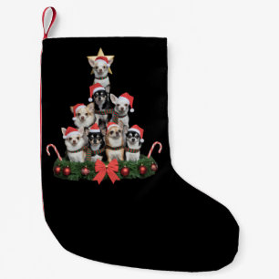 Funny Chihuahua Dog Christmas Tree Xmas  Small Christmas Stocking