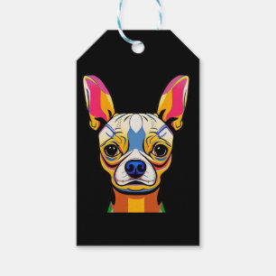 Funny Chihuahua Dog Cubism Style Art Gift Tags