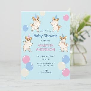 Funny Chihuahua Dog dancing baby shower Invitation