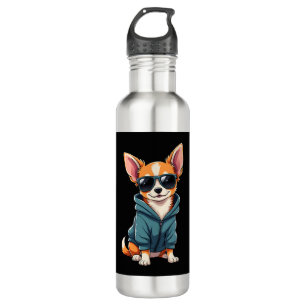 Funny Chihuahua Dog Easily Distracted By Large Dog 710 Ml Water Bottle