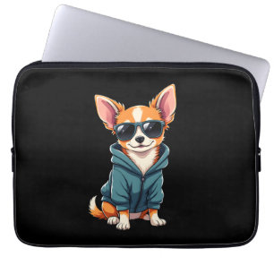 Funny Chihuahua Dog Easily Distracted By Large Dog Laptop Sleeve