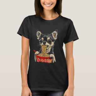 Funny Chihuahua Dog Eating Ramen T-Shirt
