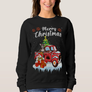 Funny Chihuahua Dog Red Truck Christmas Snow Xmas Sweatshirt