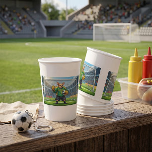 Funny Chihuahua Dog Soccer Goalie Paper Cups