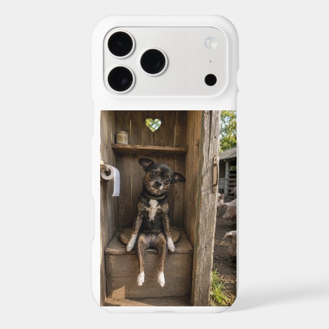 Funny Chihuahua Farm Dog iPhone 17 Pro Max Case (Back)