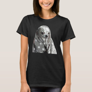 Funny Chihuahua In A Blanket Chiwawa Mom Dad Dog L T-Shirt