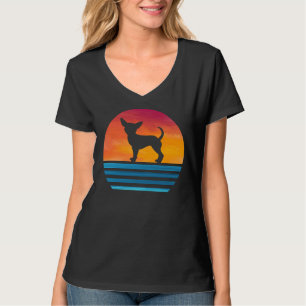 Funny Chihuahua Mum Dog Vintage Silhouette Chiwawa T-Shirt