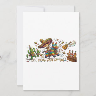 Funny Chihuahua Riding Piñata Fiesta Birthday Invitation