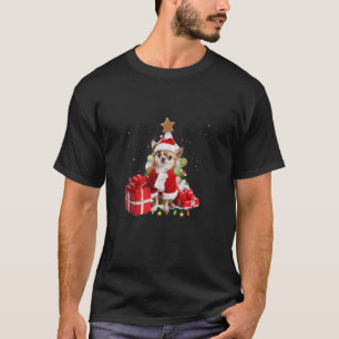 Funny Chihuahua Santa Hat Christmas Tree Xmas Dog T-Shirt