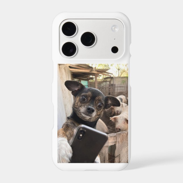 Funny Chihuahua Selfie iPhone Case (Back)
