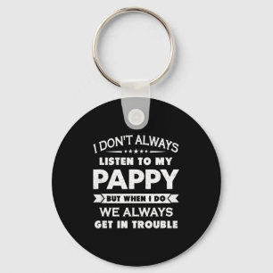 Funny Child And Pappy Gif Uni Kids Black I Don't A Key Ring