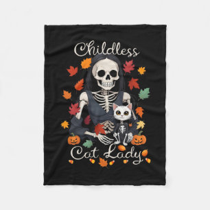 Funny Childless Cat Lady Halloween Costume Party K Fleece Blanket