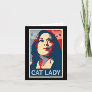 Funny Childless Cat Lady Kamala Harris Girls Empow Card