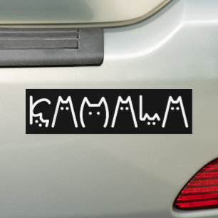 Funny Childless Cat Lady, Ladies is Voting Kamala Bumper Sticker