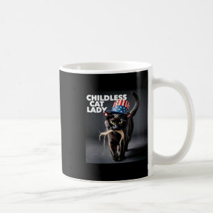 Funny Childless Cat Lady Trump Hair Easy Halloween Coffee Mug