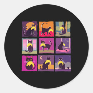 Funny Childless Cat Lady With Trump Hair Classic Round Sticker