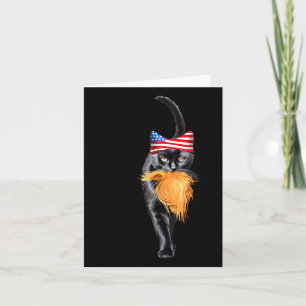 Funny Childless Cat Lady With Trump Hair Vote Kama Card