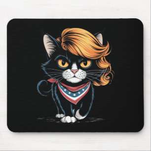 Funny Childless Cat Lady With Trump Hair Vote Kama Mouse Pad