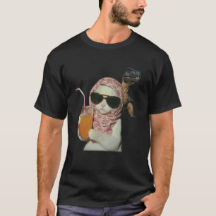 Funny Chill Cat Dinosaur Meme Men Women Cat Lover T-Shirt