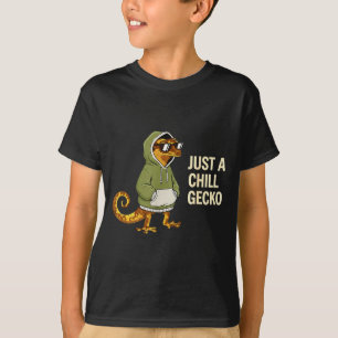 Funny Chill Gecko Sunglasses Graphic Lizard T-Shirt