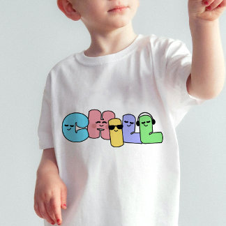 Funny CHILL graphic t shirt for kids | DP7Art