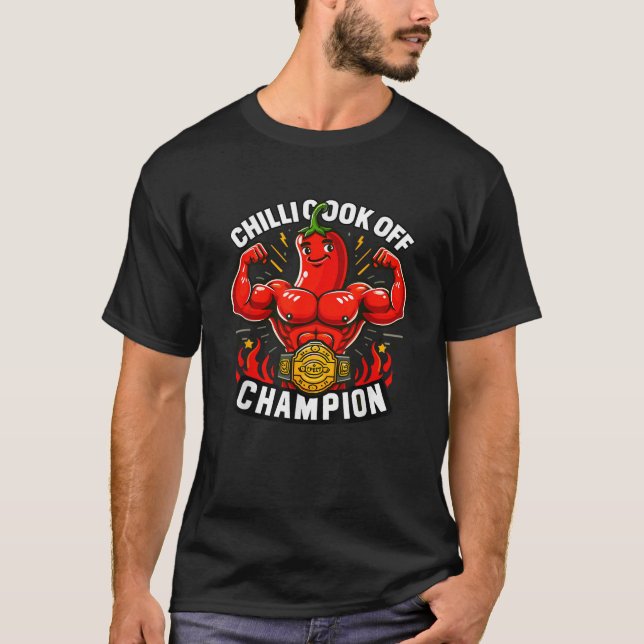 Funny Chilli Cook Off Champion Chef Peppers Tees S (Front)