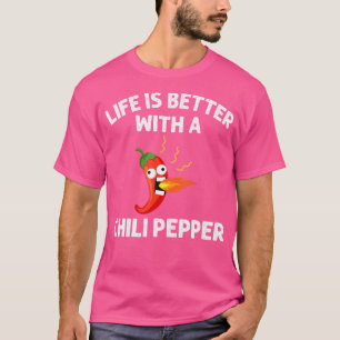 Funny Chilli Pepper Design For Men Women Spicy Hab T-Shirt