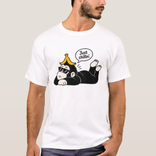 Funny Chillin Gorilla Men's T-Shirt - Banana Humou