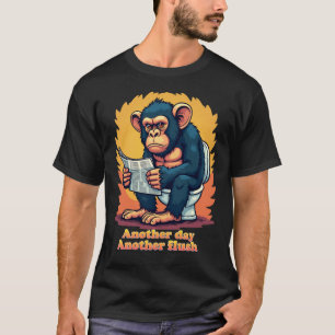 Funny Chimp Toilet Humour Tee
