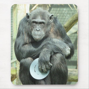 FUNNY CHIMPANZEE MOUSE PAD
