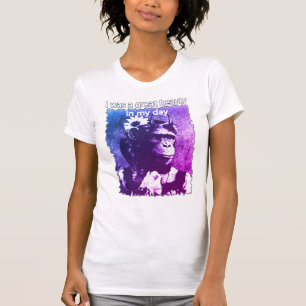 Funny Chimpanzee Old Age Joke T-shirt