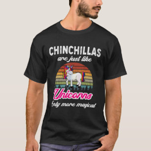 Funny Chinchillas Design Retro Unicorn Vintage Sun T-Shirt