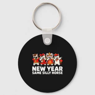 Funny Chinese Lunar New Year Same Silly Horse Dabb Key Ring