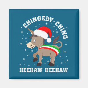 Funny Chingedy Ching Hee Haw Santa Merry Christmas Magnet