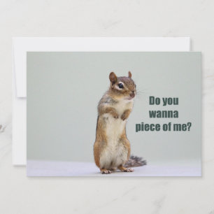 Funny Chipmunk Picture Invitation