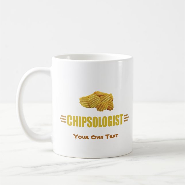 Funny CHIPSOLOGIST Potato Chip Lovers Coffee Mug (Left)
