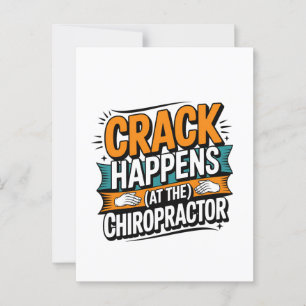 Funny Chiropractic Quote Spine Crack Humour Postcard