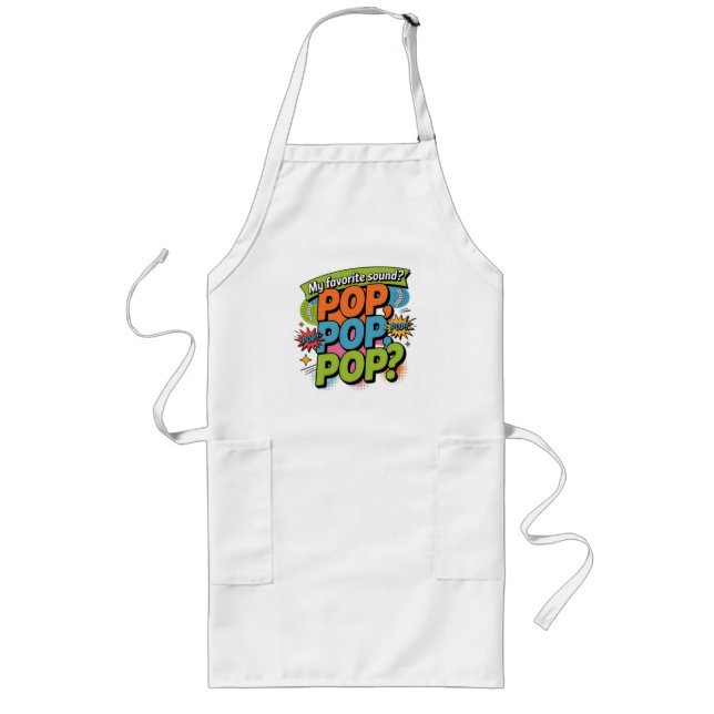 Funny Chiropractor Pop Sound Gift Long Apron (Front)