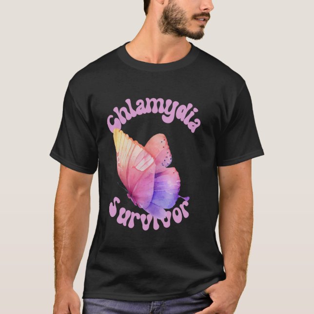 Funny Chlamydia Survivor Graphic Meme T-Shirt (Front)