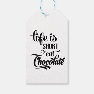 Funny Chocolate Addict, Chocolate Lover, Wedding Gift Tags