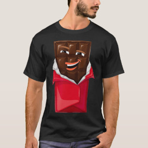 Funny Chocolate Bar With A Smiling Face Chocolate T-Shirt