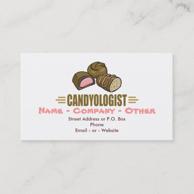 Funny Chocolate Candy Business Card (Front)