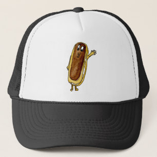 Funny Chocolate Eclair Quirky Watercolour Art Trucker Hat