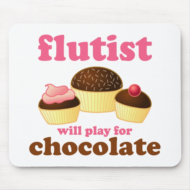 Funny Chocolate Flute Mousepad (Front)