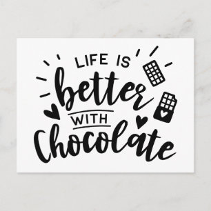 Funny Chocolate - Hello  Miss You Thinking of You Postcard