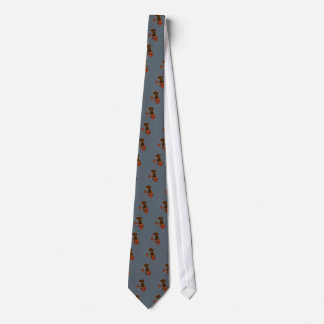Funny Chocolate Labrador Retriever Guitar Art Tie